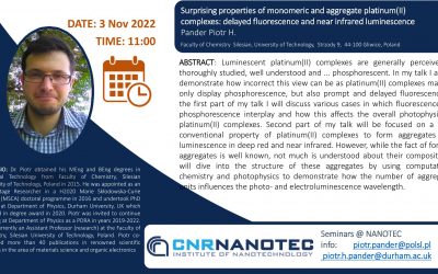 Surprising properties of monomeric and aggregate platinum(II) complexes: delayed fluorescence and near infrared luminescence