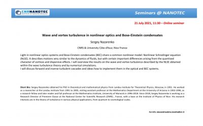 Wave and vortex turbulence in nonlinear optics and Bose-Einstein condensates