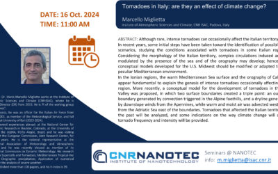 Tornadoes in Italy: are they an effect of climate change?