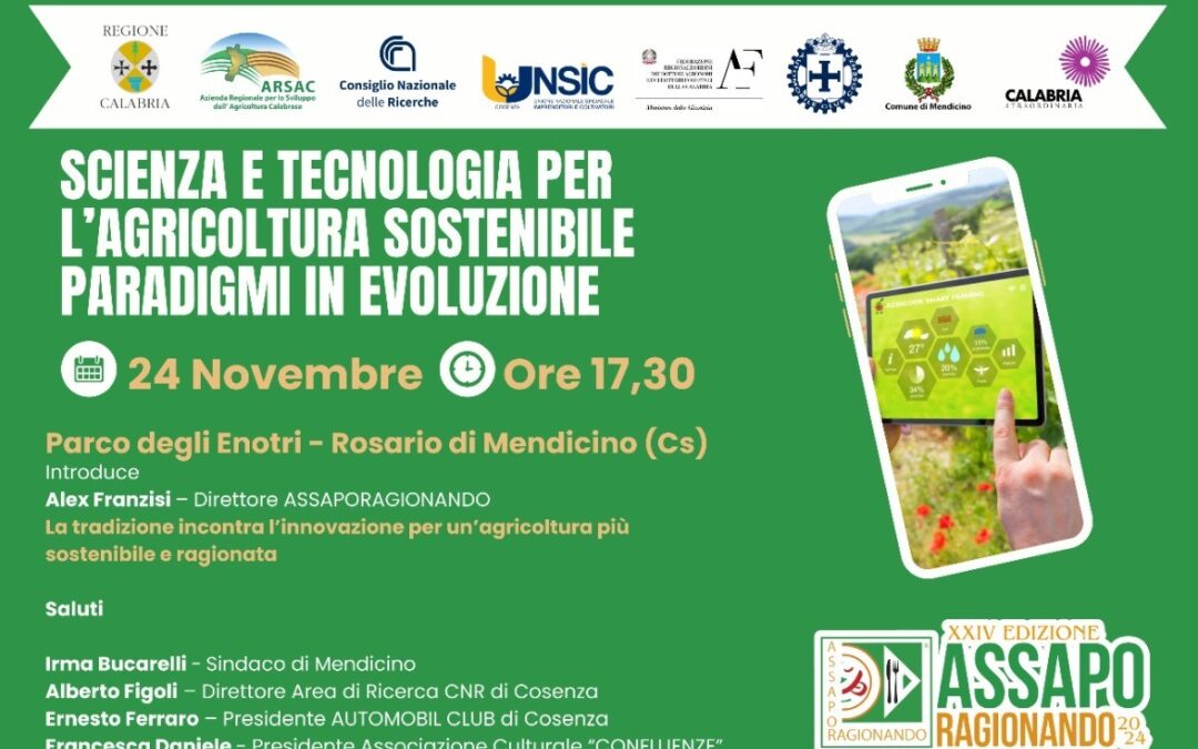 “SCIENZA E TECNOLOGIA PER L’AGRICOLTURA SOSTENIBILE: PARADIGMI IN EVOLUZIONE”