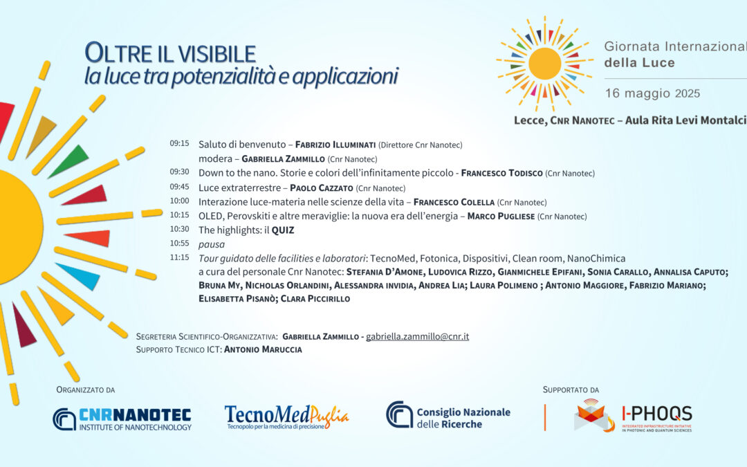 “Oltre il visibile. La luce tra potenzialità e applicazioni”