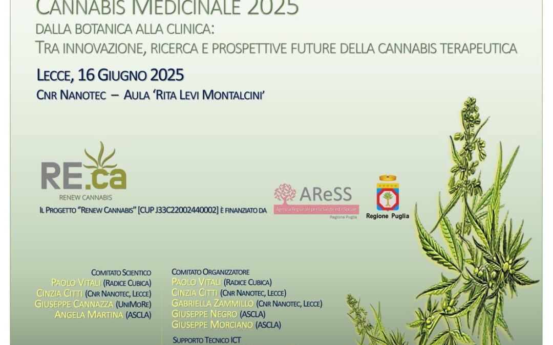 Cannabis Medicinale 2025: Dalla botanica alla clinica – tra innovazione, ricerca e prospettive future della cannabis terapeutica